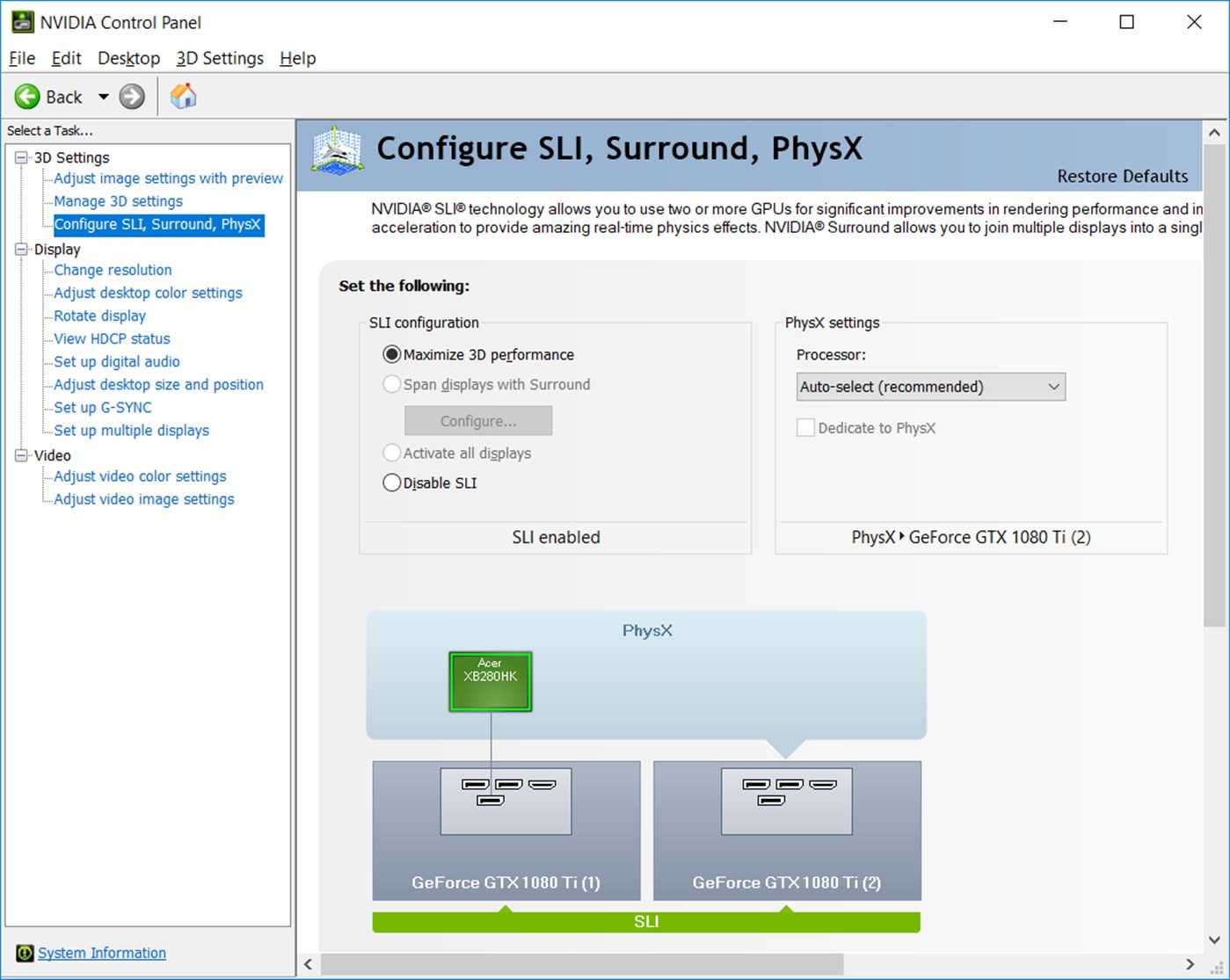 power management nvidia control panel