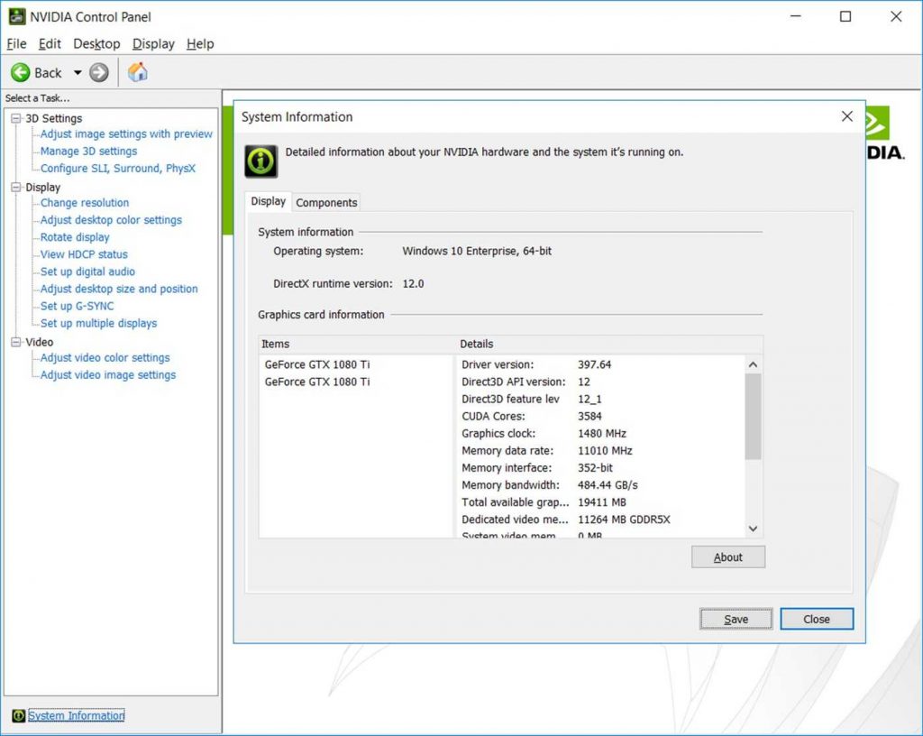 Nvidia control panel screenshot 5